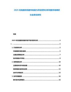 2025無線通訊構(gòu)建市場潛力評估競爭分析問題市場調(diào)研社會責(zé)任研究