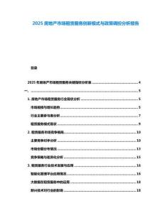 2025房地產(chǎn)市場租賃服務(wù)創(chuàng)新模式與政策調(diào)控分析報(bào)告