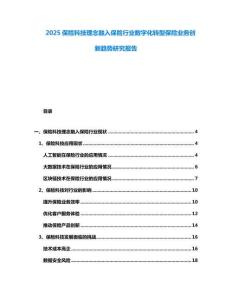 2025保險科技理念融入保險行業(yè)數(shù)字化轉(zhuǎn)型保險業(yè)務(wù)創(chuàng)新趨勢研究報告