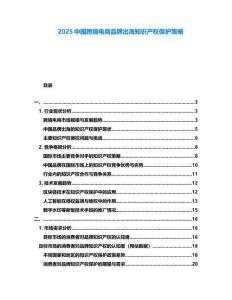 2025中國跨境電商品牌出海知識(shí)產(chǎn)權(quán)保護(hù)策略