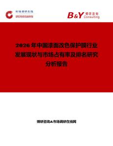 2026年中国漆面改色保护膜行业发展现状与市场占有率及排名研究分析报告