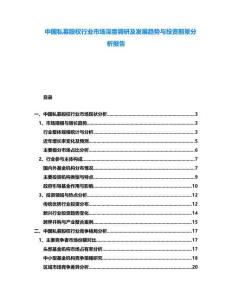 中國私募股權(quán)行業(yè)市場深度調(diào)研及發(fā)展趨勢與投資前景分析報告