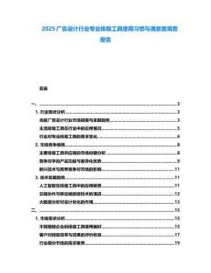 2025廣告設(shè)計(jì)行業(yè)專業(yè)排版工具使用習(xí)慣與滿意度調(diào)查報(bào)告