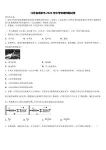 江苏省南京市2026年中考物理押题试卷（含答案解析）