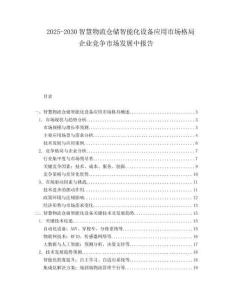 2025-2030智慧物流倉儲(chǔ)智能化設(shè)備應(yīng)用市場(chǎng)格局企業(yè)競(jìng)爭市場(chǎng)發(fā)展中報(bào)告