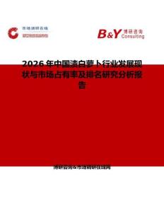 2026年中国渍白萝卜行业发展现状与市场占有率及排名研究分析报告