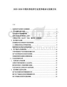 2025-2030中國共享經(jīng)濟(jì)行業(yè)競爭格局與發(fā)展方向