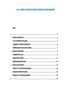 2026臘味行業(yè)職業(yè)打假應對策略與法律風險防范