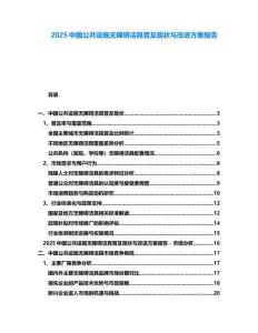 2025中國公共設(shè)施無障礙潔具普及現(xiàn)狀與改進(jìn)方案報(bào)告