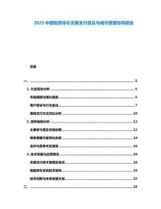2025中國智慧停車無感支付普及與城市管理協(xié)同報告