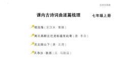 2026年安徽中考語文一輪復(fù)習(xí)：課內(nèi)古詩詞曲七年級上冊++課件