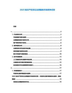 2025知識產權訴訟法律服務市場競爭態勢