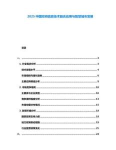 2025中國空間信息技術(shù)融合應(yīng)用與智慧城市發(fā)展