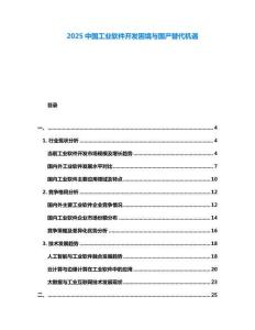 2025中国工业软件开发困境与国产替代机遇
