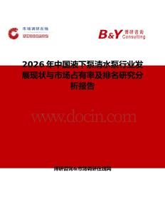 2026年中國液下泵清水泵行業(yè)發(fā)展現(xiàn)狀與市場占有率及排名研究分析報(bào)告