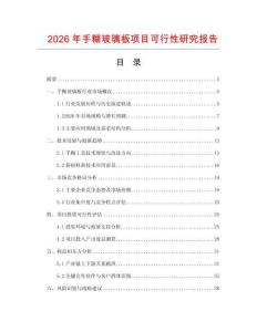 2026年手糊玻璃板項目可行性研究報告