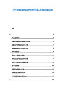 2025過敏性結膜炎治療藥物市場準入與商業化路徑分析