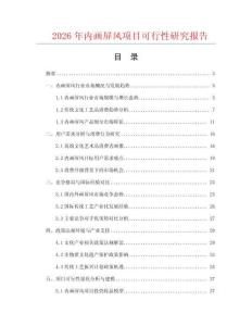 2026年內畫屏風項目可行性研究報告