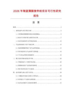 2026年陶瓷薄膜微帶線項目可行性研究報告