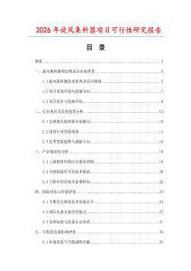 2026年旋風集料器項目可行性研究報告