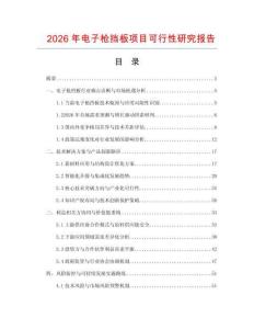 2026年电子枪挡板项目可行性研究报告