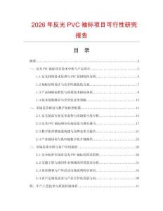 2026年反光PVC袖標項目可行性研究報告