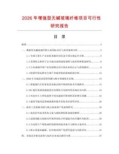 2026年增強型無堿玻璃纖維項目可行性研究報告
