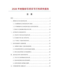 2026年樹(shù)脂砂芯項(xiàng)目可行性研究報(bào)告