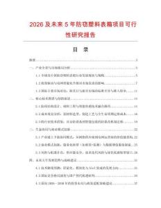 2026及未來5年防竊塑料表箱項目可行性研究報告