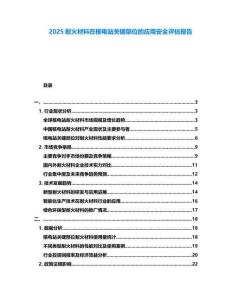 2025耐火材料在核電站關鍵部位的應用安全評估報告