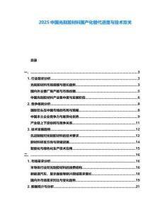 2025中國(guó)光刻膠材料國(guó)產(chǎn)化替代進(jìn)度與技術(shù)攻關(guān)