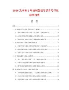 2026及未來5年控制型機芯項目可行性研究報告