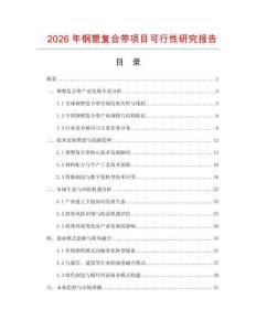 2026年鋼塑復合帶項目可行性研究報告
