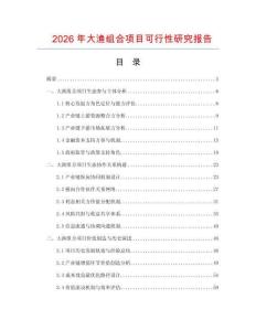 2026年大漁組合項(xiàng)目可行性研究報(bào)告