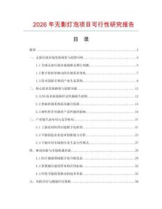 2026年無影燈泡項目可行性研究報告