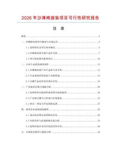 2026年沙灘椅座墊項目可行性研究報告
