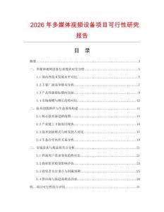 2026年多媒體視頻設備項目可行性研究報告