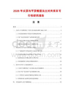 2026年尖頂與平頂錐型法蘭對(duì)夾項(xiàng)目可行性研究報(bào)告