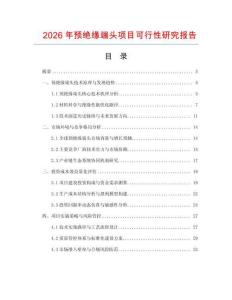 2026年預絕緣端頭項目可行性研究報告