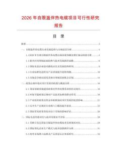 2026年自限溫伴熱電纜項目可行性研究報告