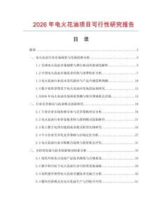 2026年電火花油項目可行性研究報告