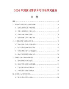 2026年刻度試管項(xiàng)目可行性研究報(bào)告