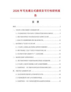 2026年可充填立式袋項(xiàng)目可行性研究報(bào)告