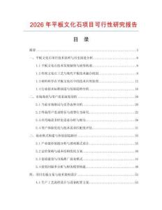2026年平板文化石項目可行性研究報告