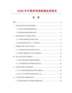 2026年中國派奇袋數據監測報告