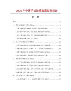 2026年中國手機(jī)掛繩數(shù)據(jù)監(jiān)測(cè)報(bào)告