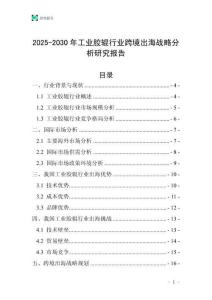 2025-2030年工业胶辊行业跨境出海战略分析研究报告
