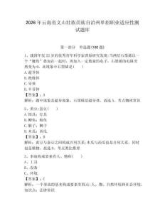 2026年云南省文山壯族苗族自治州單招職業(yè)適應(yīng)性測(cè)試題庫(kù)附答案