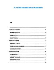 2025化妝品私域流量運(yùn)營(yíng)與用戶粘性提升報(bào)告
