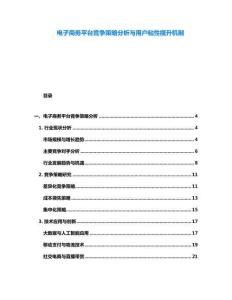 電子商務平臺競爭策略分析與用戶粘性提升機制
